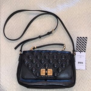 Diane Von Furstenberg black quilted bag with tags